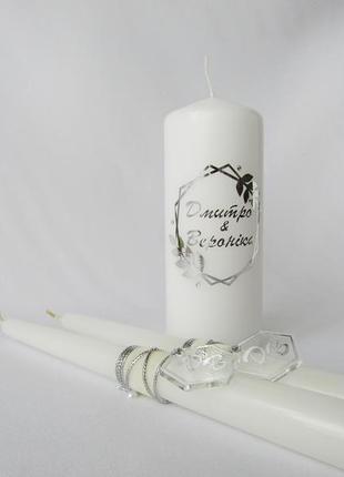 Весельный набор бокалы и свечи для зажигания семейного очага
