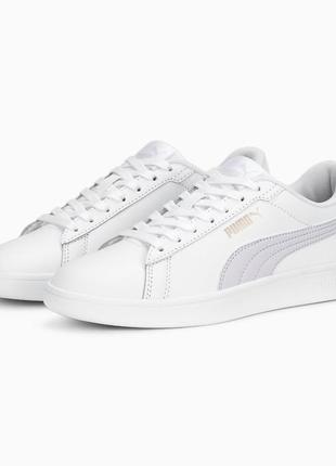 Кеды женские белые мягкие puma smash1 фото