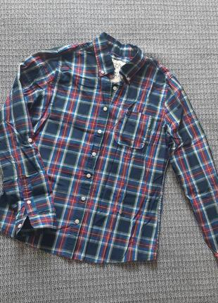 Рубашка в клетку актуальна 100% коттон