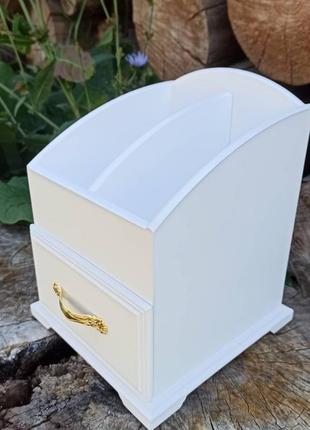 Комод міні тм wooden organizer для косметики білий