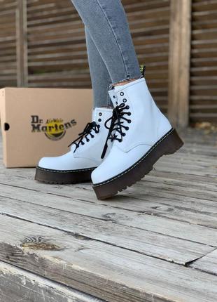 Ботинки dr. martens white & black черевики1 фото