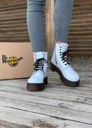 Ботинки dr. martens white & black черевики3 фото