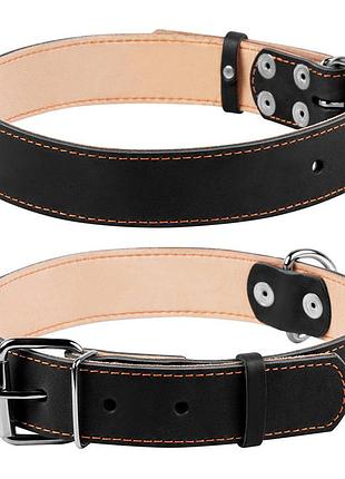 Ошейник "collar" двойной (ширина 35мм, длина 48-63см) черный