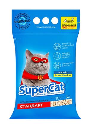 Наполнитель supercat стандарт 3кг (синий)