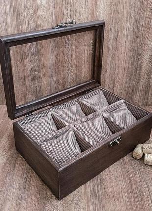 Шкатулка для хранения 6 годинників мадрид