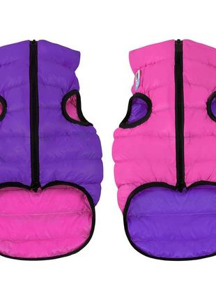Курточка для собак airyvest двусторонняя, размер l 55, розово-фиолетовая