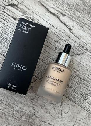 Тональна основа «liquid skin second skin foundation» n20 kiko milano