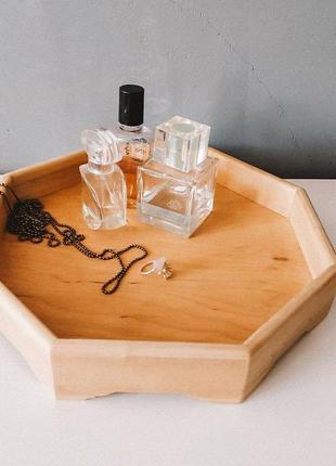 Поднос  wooden organizer , дерево, діаметр 28 см