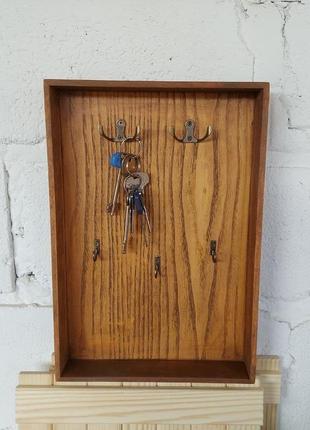 Ключница wooden organizer в стиле минимализм1 фото