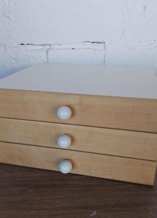 Шкатулка wooden organizer для мулине1 фото