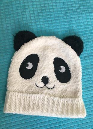 Классная шапка панда с ушками