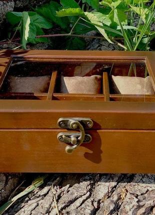 Шкатулка для часов tm wooden organizer ольха - цвет "палисандр"