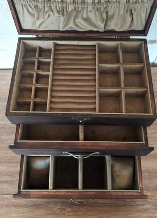 Скриня для прикрас | вільха - "венге" | tm wooden organizer4 фото