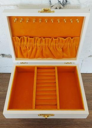 Шкатулка для украшений tm wooden organizer "modular orange" белый jb0166 фото