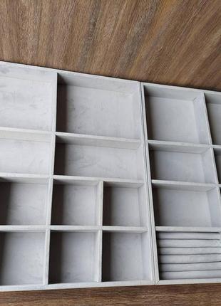 Вкладка під прикраси сірий тm wooden organizer4 фото