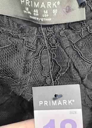 Черный гипюровый кроп топ от primark5 фото