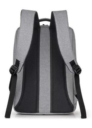 Рюкзак протиударний для ноутбука hp 15,6" с usb, сірий колір ( код: ibn010s2 )4 фото