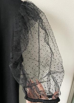 Сукня, плаття з фатіновими рукавами4 фото