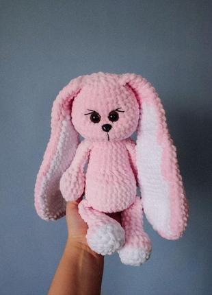 Плюшева іграшка кролик. зайчик в'язаний.  amigurumi1 фото