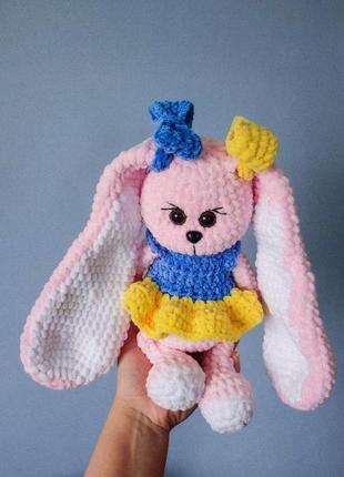 Плюшева іграшка кролик. зайчик в'язаний.  amigurumi3 фото