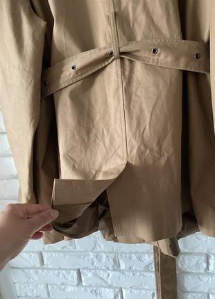 Гарна куртка котон під пасок колір кофе з молоком 22  5 хл6 фото