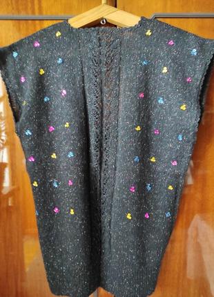 Женская новая черная кофта/
ручная работа.