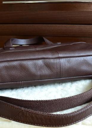 Lakeland leather чоловіча шкіряна сумка портфель на довгому ремені для ноутбука7 фото