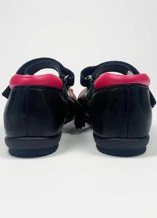 Туфли-балетки дошкольные летние для девочки черно-розовые 26 30 размер 0607чр берегиня4 фото