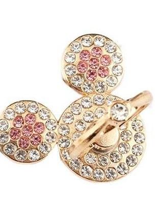 Попсокет тримач для телефону в виді міккі мауса металевий кристали на палець popsocket