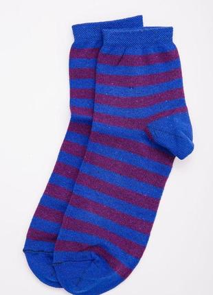 Женские носки средней высоты, синего цвета в полоску, 131r137090