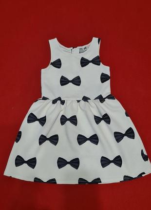 Великолепное праздничное детское платье в бантиках от h&amp;m