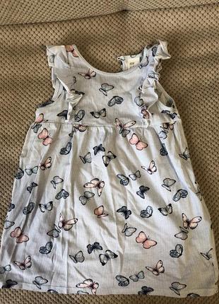 Коттоновое платье на девочку 12-18 мес