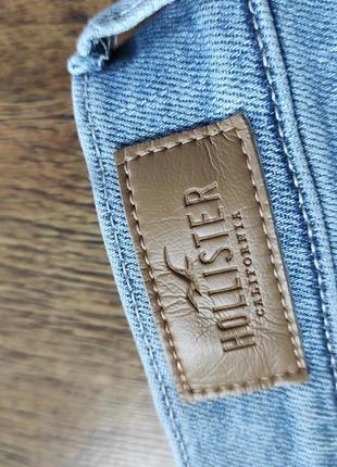 Hollister джинсовые шорты удлиненные, высокая посадка бермуды летние, длинные шорты7 фото