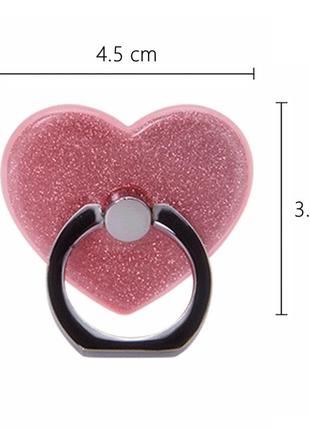 Кольцо держатель для телефона сердце в форме сердца попсокет на палец popsocket6 фото