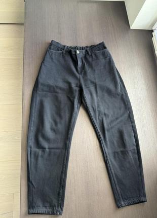 Чорні джинси на резинці5 фото
