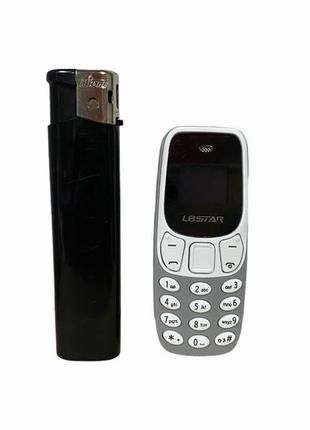 Мини мобильный маленький телефон l8 star bm10 (2sim) серый