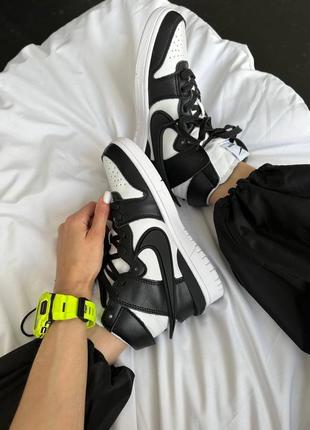 Кроссовки nike sb dunk high x ambush black / white 🔥8 фото
