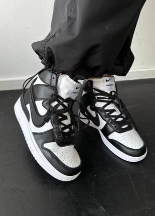 Кроссовки nike sb dunk high x ambush black / white 🔥4 фото