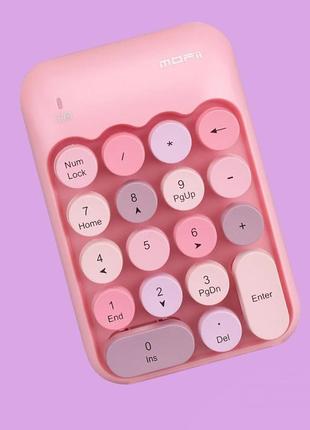 Бездротова цифрова клавіатура vhg mofii x910 pink, wireless numeric keypad