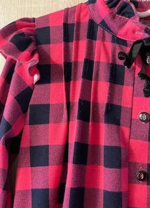 Плаття в клітинку для дівчинки сукня в клітинку шкільна сукня 7/8/9 років5 фото