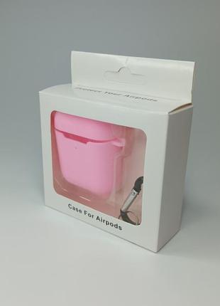 Чехол для airpods 1 / 2 с карабином плотный силиконовый чехол для наушников розовый9 фото