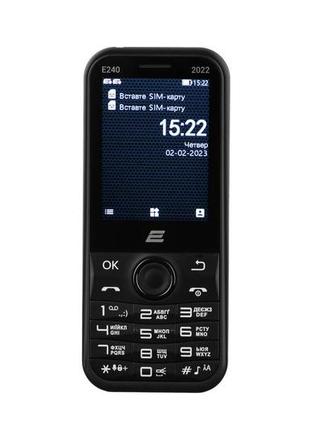 Мобильный телефон 2e e240 2022 на 2 сим карты. цвет чёрный