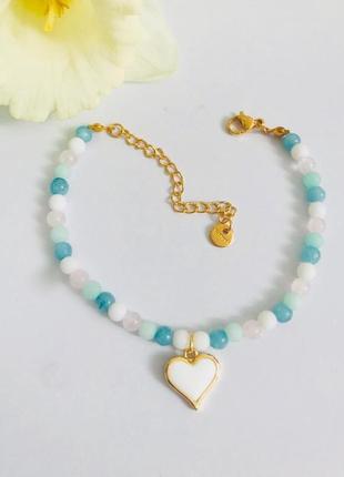 Браслет з каміння талісман на щастя та захист