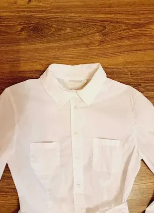 Шикарная белая рубашка maxmara, размер xs-s.6 фото