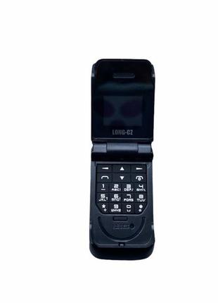 Маленький мобільний телефон розкладачка long-cz j9 чорний5 фото