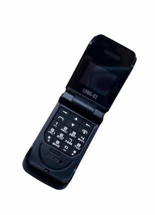 Маленький мобільний телефон розкладачка long-cz j9 чорний6 фото