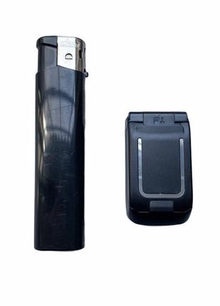 Маленький мобільний телефон розкладачка long-cz j9 чорний3 фото
