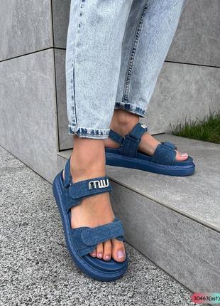 Сандали миу джинс на липучках❤️❤️❤️