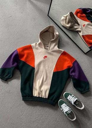 Nike худи на флисе, разноцветное s-xl