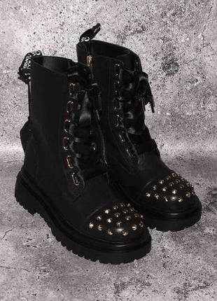 Versace jeans couture boot (женские ботинки версаче dr martens rock )4 фото